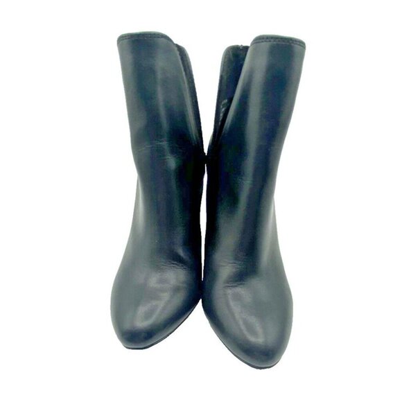 Madden Girl Chunky Black Faux Leather Ankle Booties Heeled Boots Sz 6.5 M Boho - Picture 4 of 11